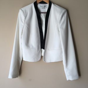 Forever 21 black & white tuxedo jacket